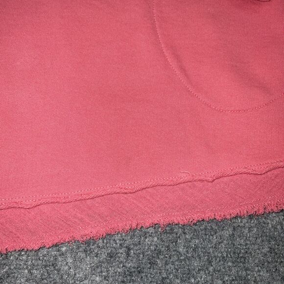 LOGO  Lori Goldstein Jacket Womens Size XL Pink Terry Pockets Open Front Hooded - Picture 2 of 12